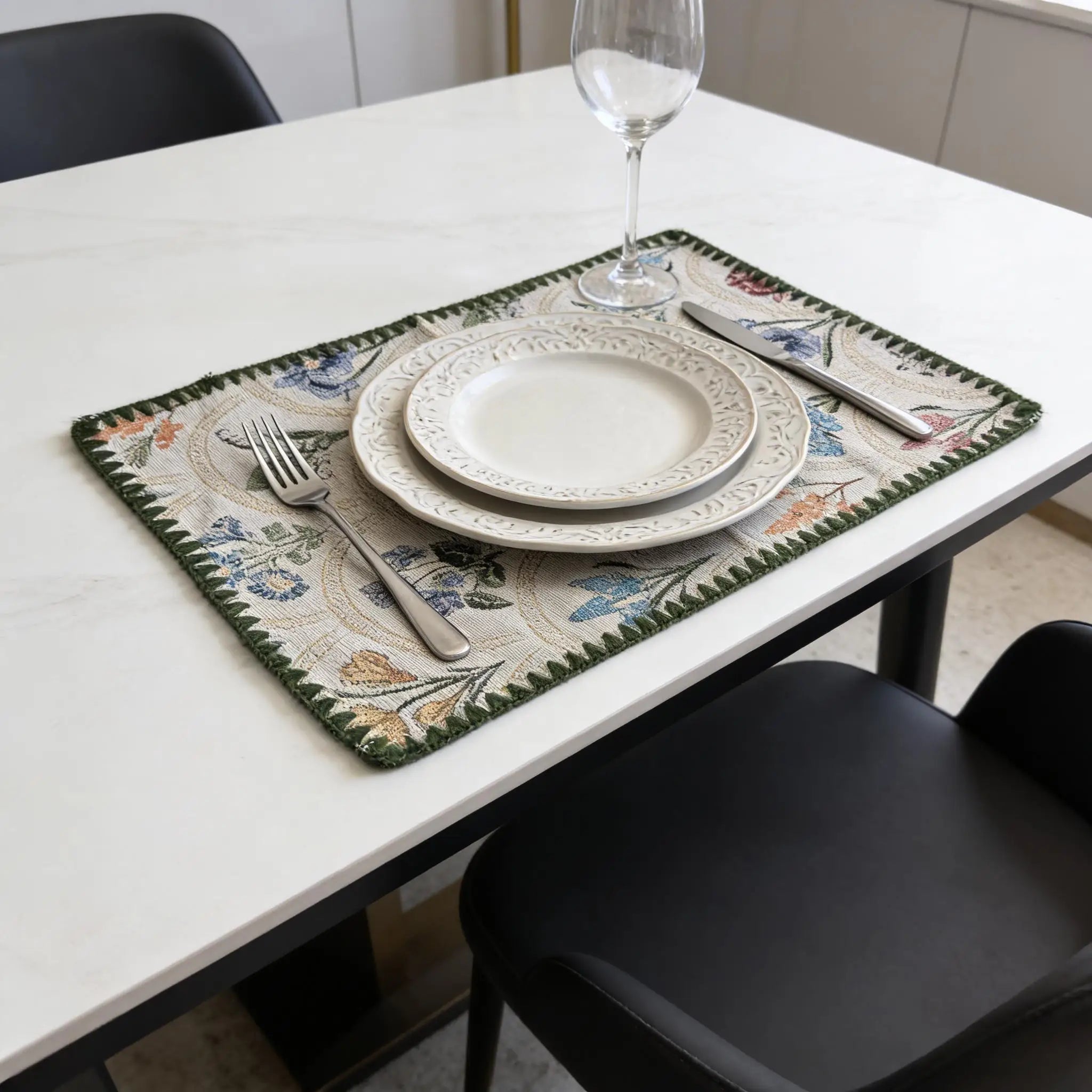 Cotton Linen Placemats Woven Cloth 30x45cm for Dining Table Kitchen Tabletop Place Mats