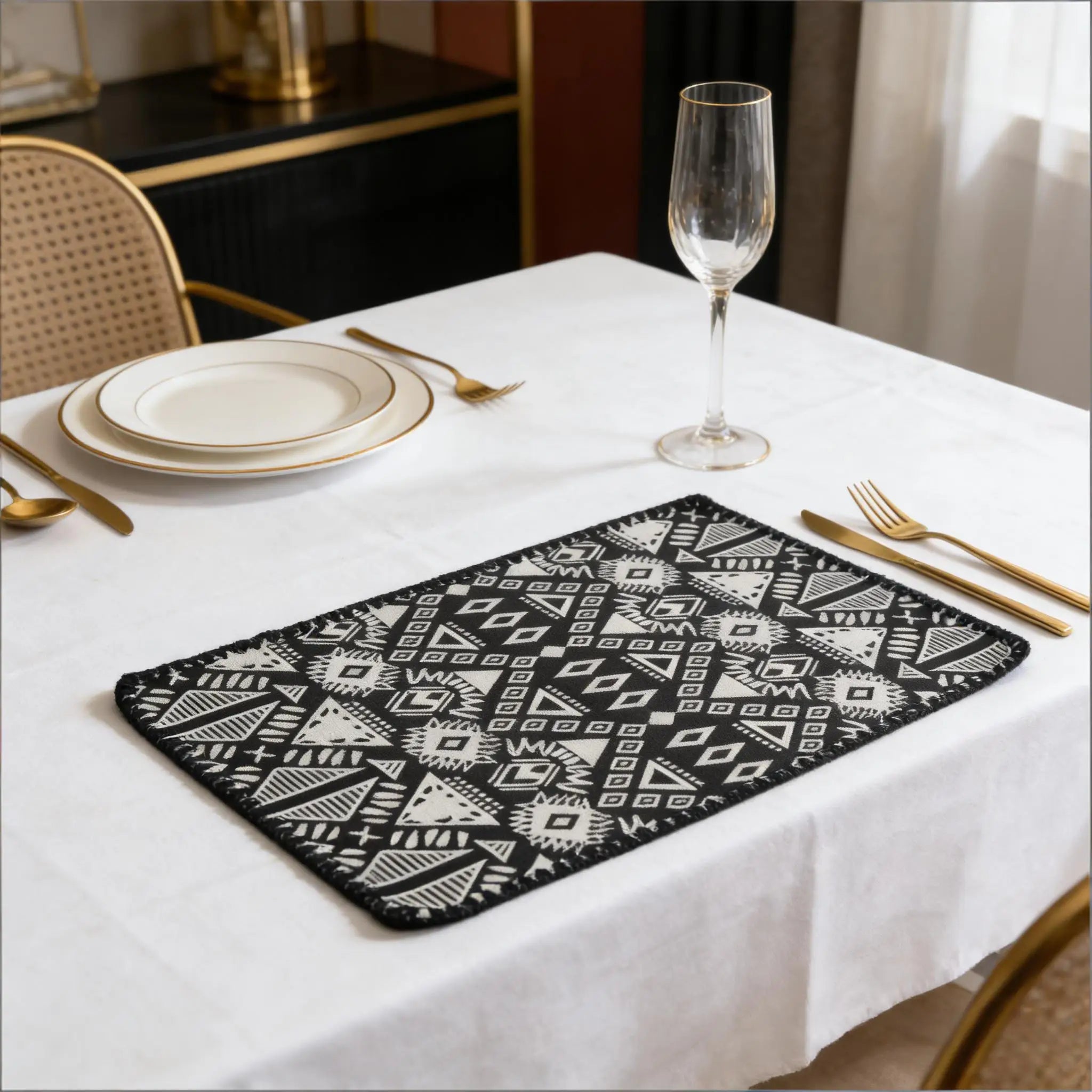 Cotton Linen Placemats Woven Cloth 30x45cm for Dining Table Kitchen Tabletop Place Mats