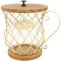 Coffee Pod Holder Iron Coffee Capsule Holder Hollow Coffee Pod Storage Kitchen Countertop Organizer Waterproof Base Baskets