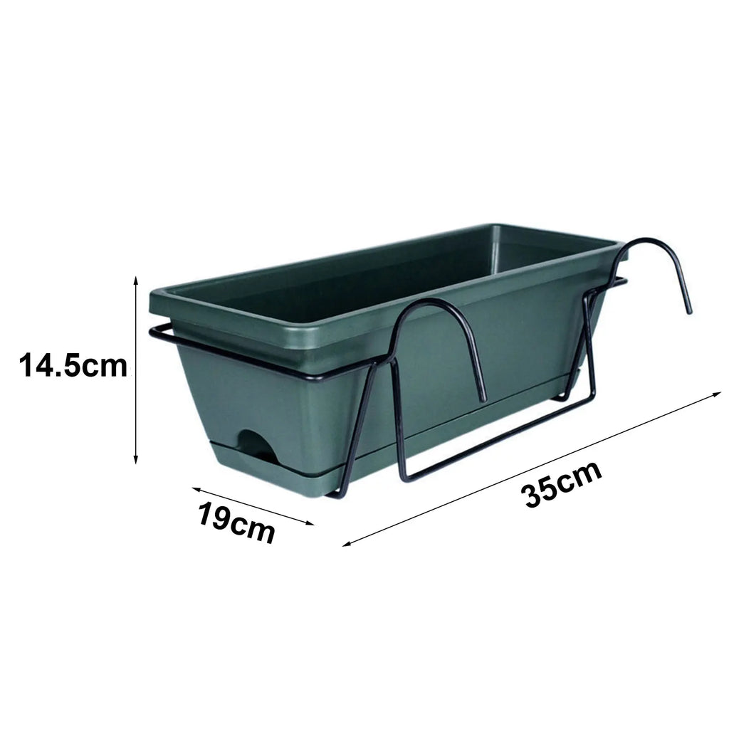 Hanging Planter for Balcony Railing Plant Basket Fence Planter Home Decor Window Box Planter Flower Pot for Garden Deck Yard