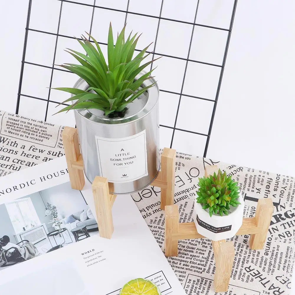 Strong Durable Planter Garden Display Bonsai Holder Plant Stand Shelf Flower Pot Trays Wood Rack