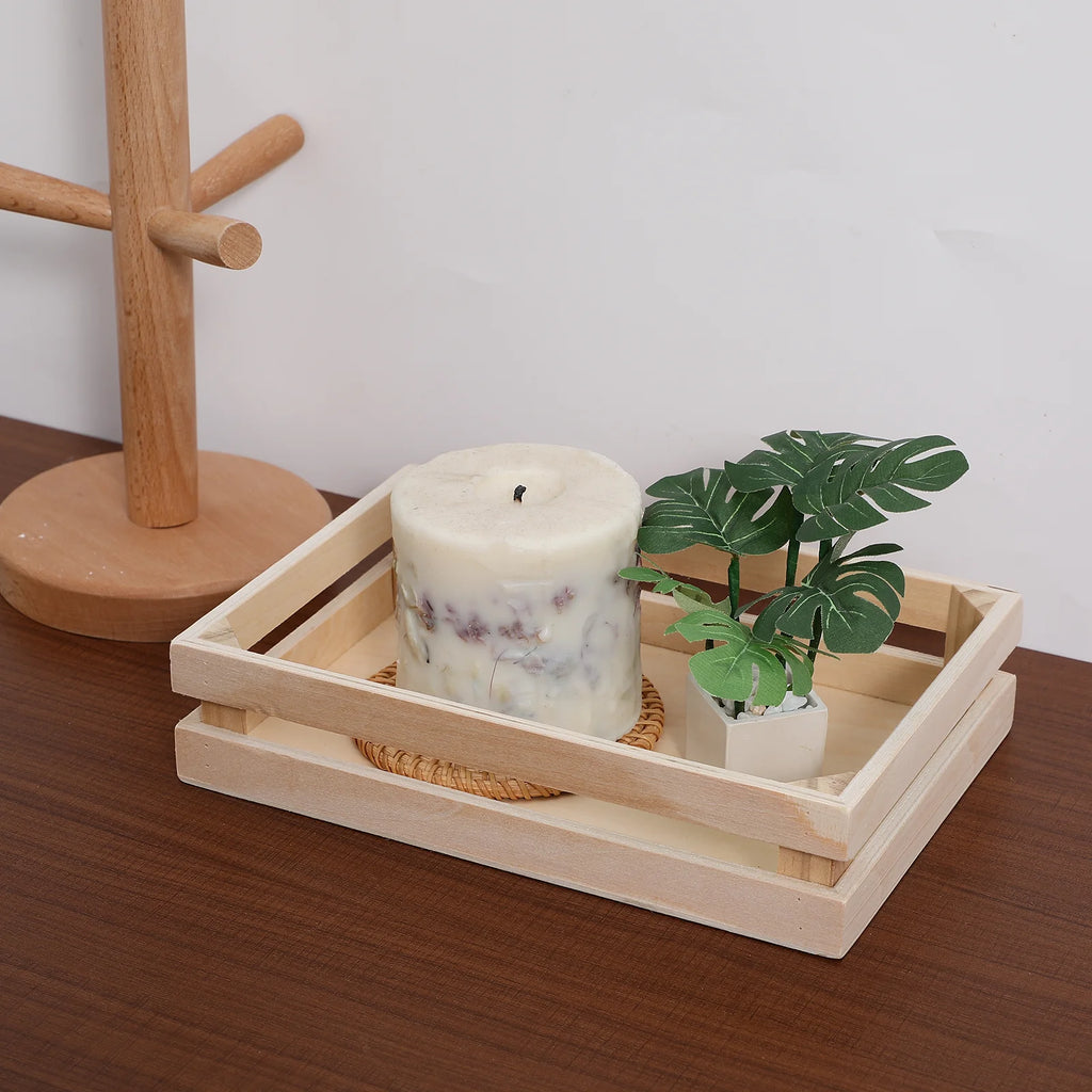 Small Storage Containers Basket Baskets Wooden Organizer Rectangle Office Crates Hamper Rectangle Wooden Storage Basket For Home