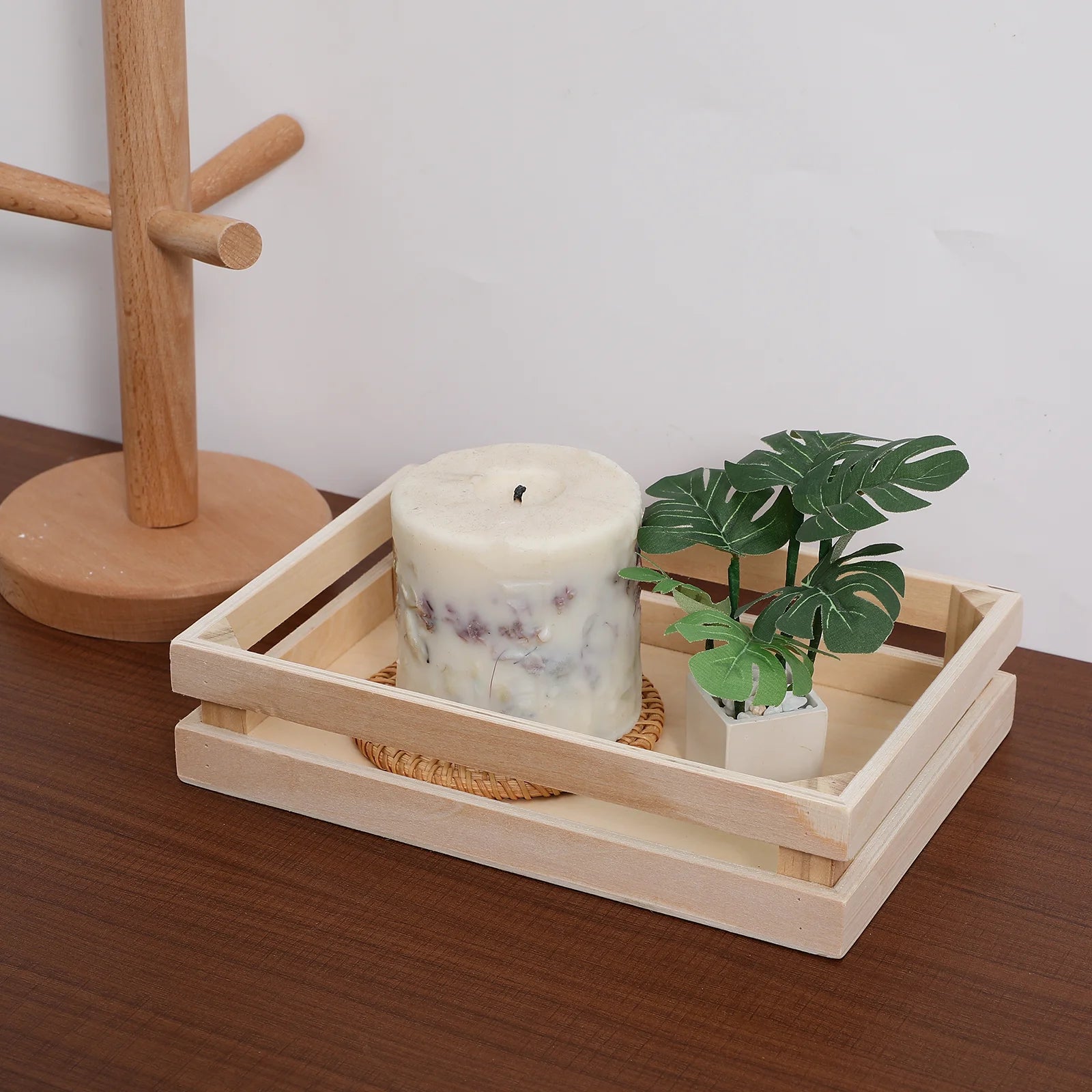 Small Storage Containers Basket Baskets Wooden Organizer Rectangle Office Crates Hamper Rectangle Wooden Storage Basket For Home