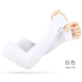 UV Solar Arm Sleeves Woman Men Cycling Fingerless Gloves Cool Muff Summer Ice Silk Elastic Arm Cover Driving Anti-Sunburn Sleeve