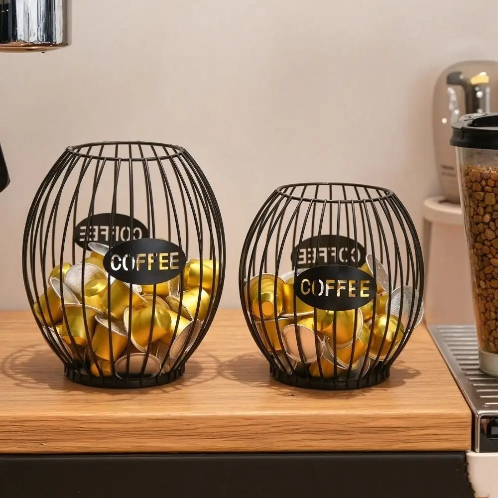 Large Capacity Coffee Pod Holder Storage Cup Coffee Pod Coffee Capsule Holder Home Decoration Coffee Creamer Container Gifts