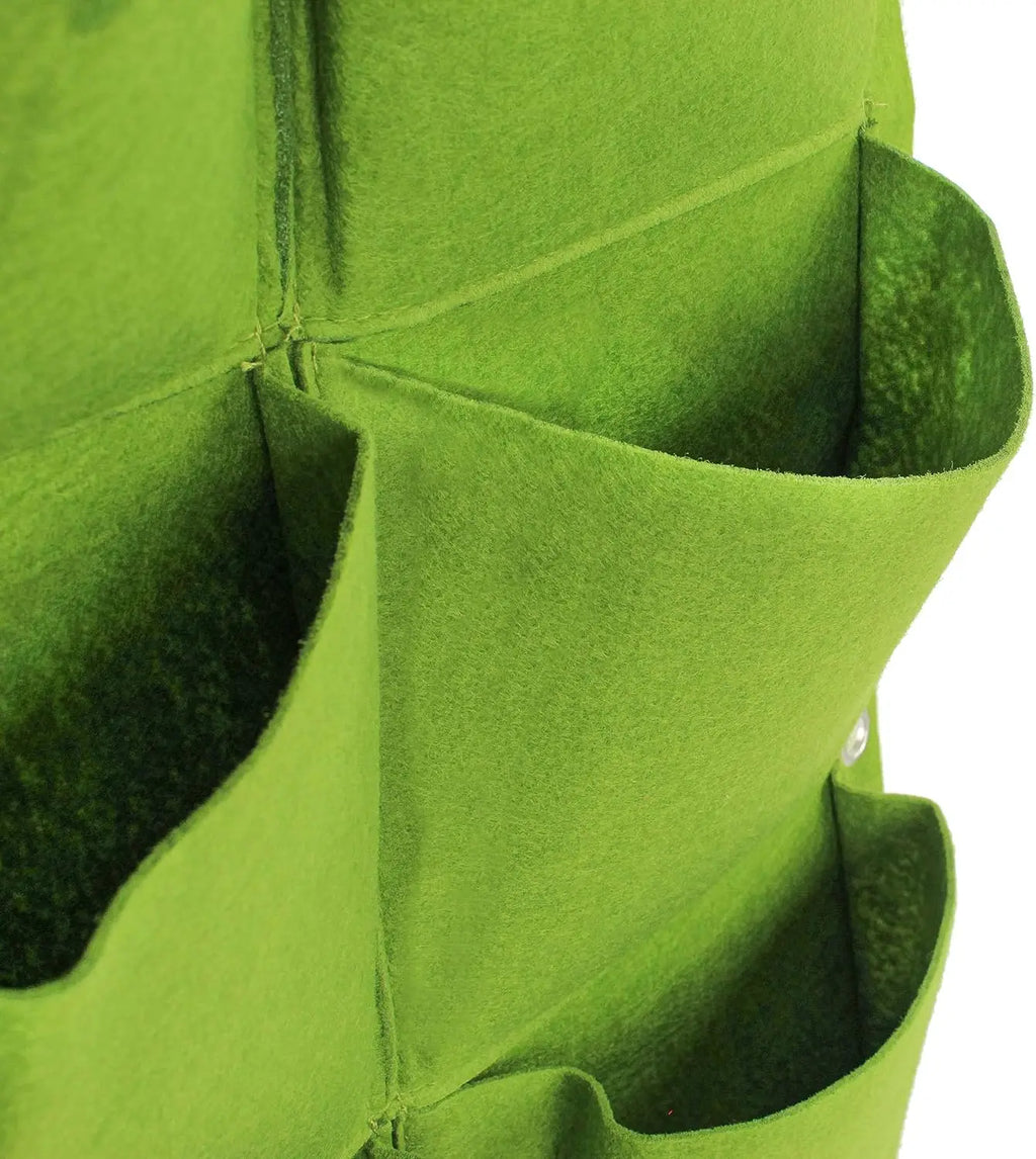 Plant growth bag， Felt Vertical Wall Planter Outdoor Herb Vegetable Hanging Garden  Plant Holder for Railing, Balcony, Fence