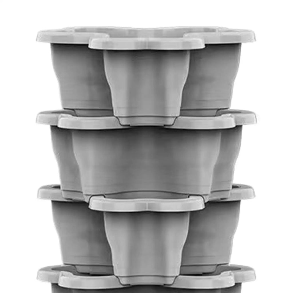 Plant Tower Indoor 6-Tier With Wheels Space Saving Stackable Vertical Planter Tower For Indoor Outdoor Home Yard Patio Raised