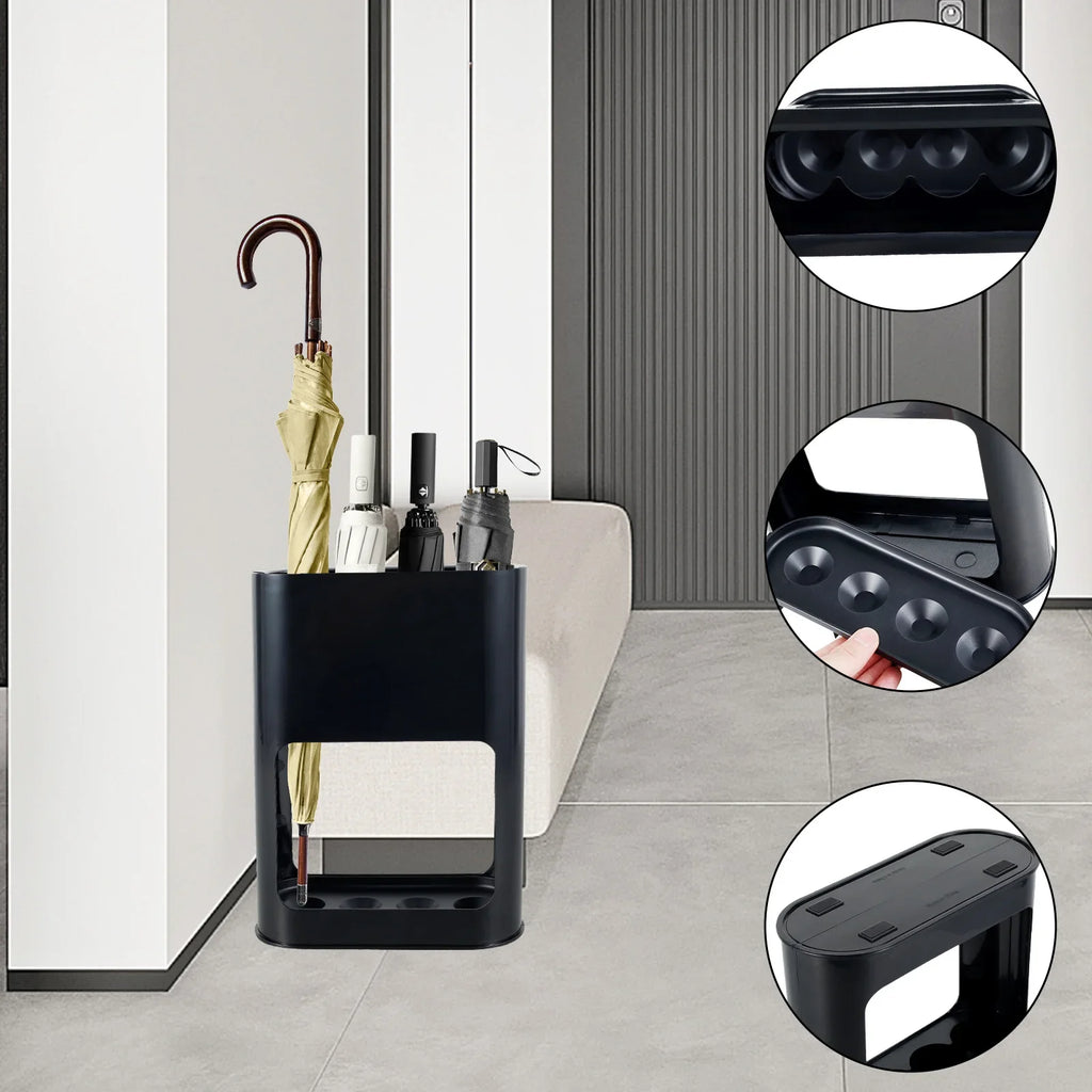 Umbrella Stand Rack Fits 4 Umbrellas Holder with Heavy Duty Metal Iron Panel Umbrella Stands with Non-Slip Soft Cushion