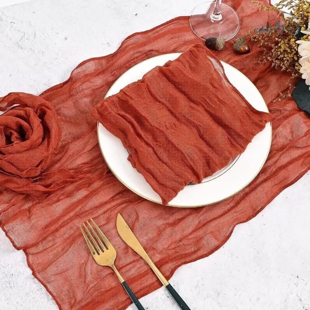 Party Supply Table Decoration Gauze Napkin Reusable Soft Cotton Napkin Thin Vintage Placemats Wedding