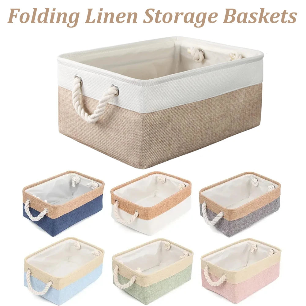 Storage Basket Home Supplies Sundries Sorting Basket Folding Linen Organizer Box Underwear Socks Toys Versatile Storage Baskets