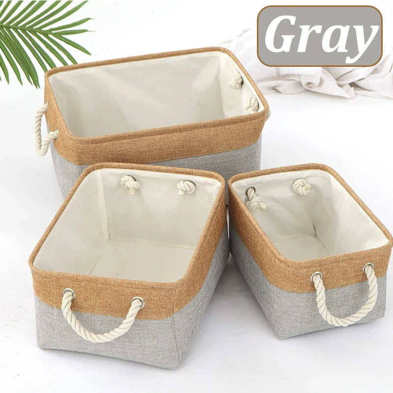 Storage Basket Home Supplies Sundries Sorting Basket Folding Linen Organizer Box Underwear Socks Toys Versatile Storage Baskets