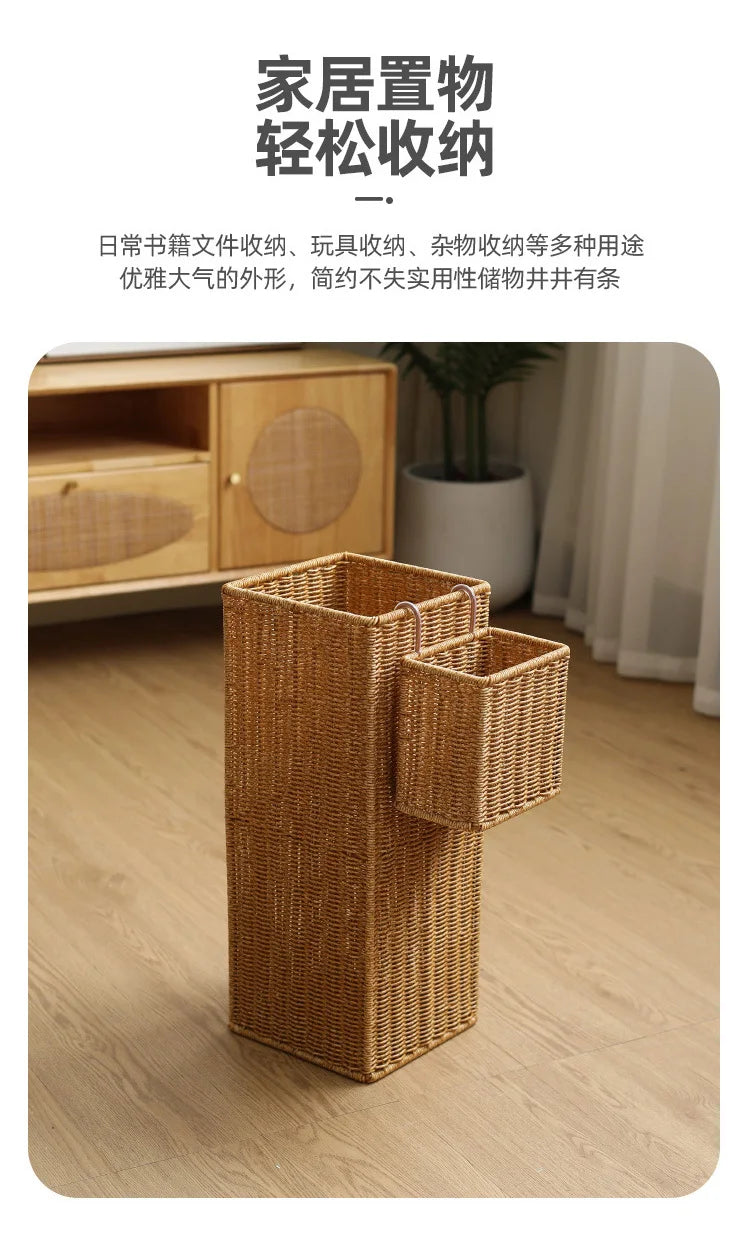 Umbrella Stand with Drip Tray, Small Square Rain Holder, Long Handle Umbrella Organizer, Home Hallway Storage Rack