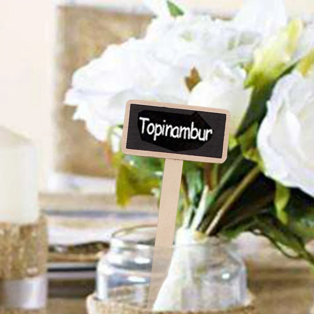 10pcs- Creative Garden Markers For Succulents & Flowers - Blackboard Plant Labels With Stakes
