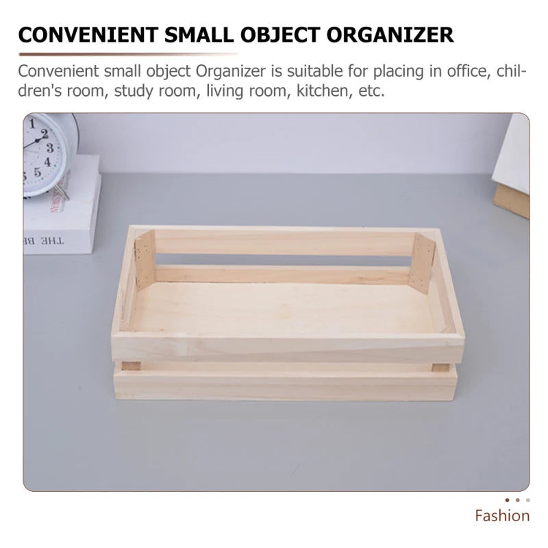 Small Storage Containers Basket Baskets Wooden Organizer Rectangle Office Crates Hamper Rectangle Wooden Storage Basket For Home