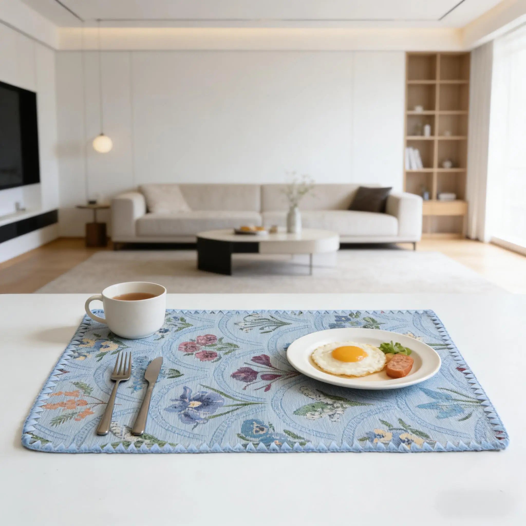 Cotton Linen Placemats Woven Cloth 30x45cm for Dining Table Kitchen Tabletop Place Mats