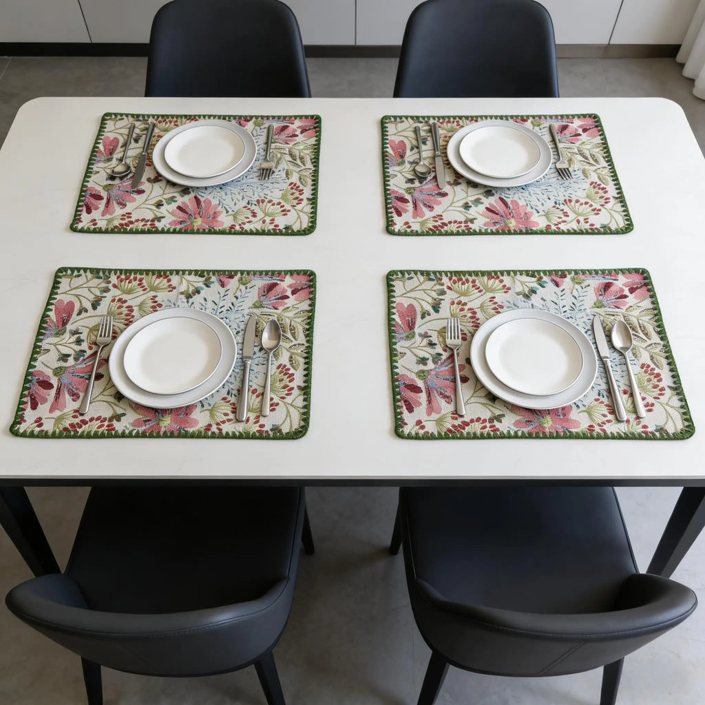 Cotton Linen Placemats Woven Cloth 30x45cm for Dining Table Kitchen Tabletop Place Mats