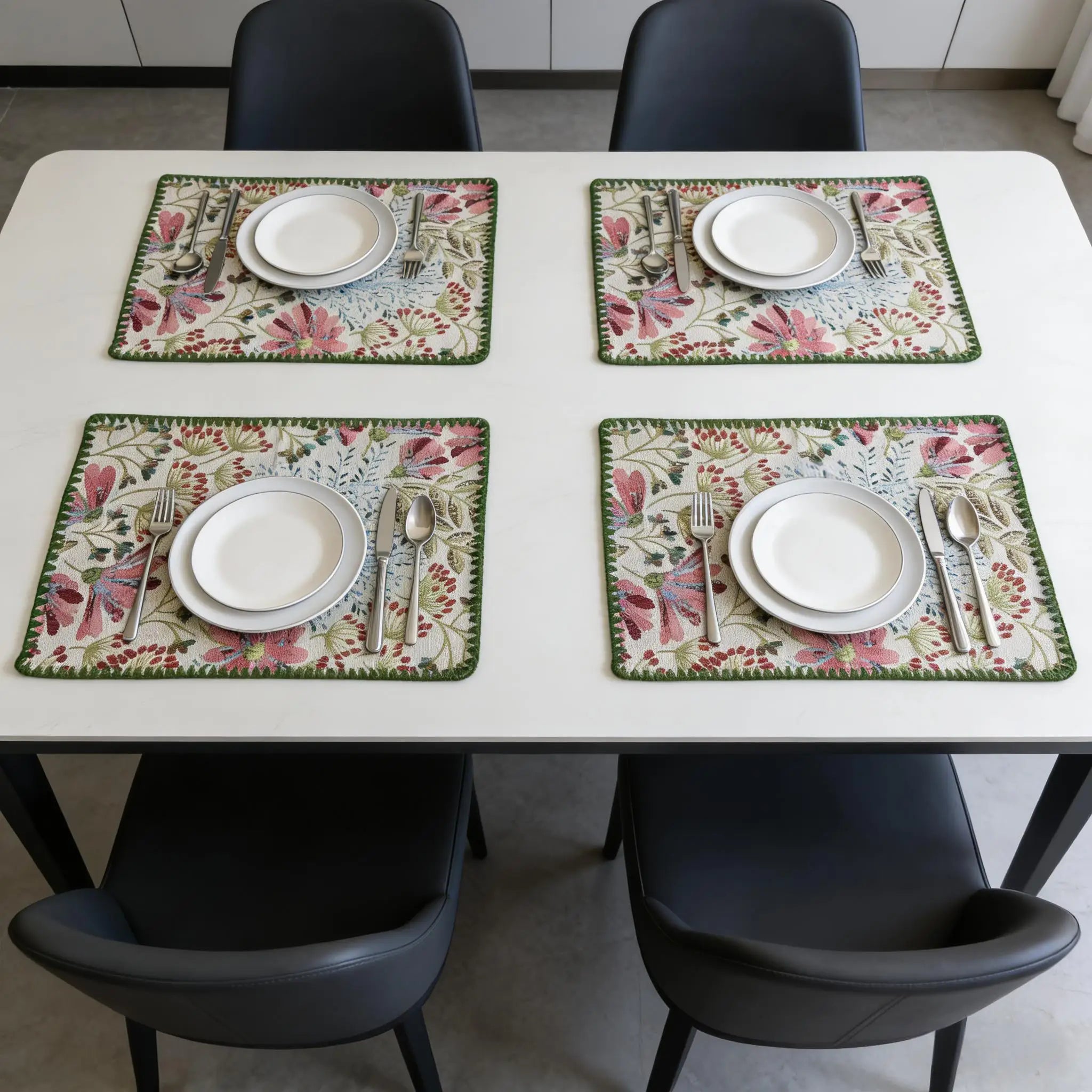 Cotton Linen Placemats Woven Cloth 30x45cm for Dining Table Kitchen Tabletop Place Mats