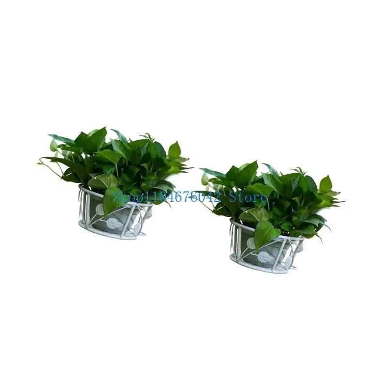 Modern Iron Hanging Planter Rack For Balcony Indoor Outdoor Gardening Storage