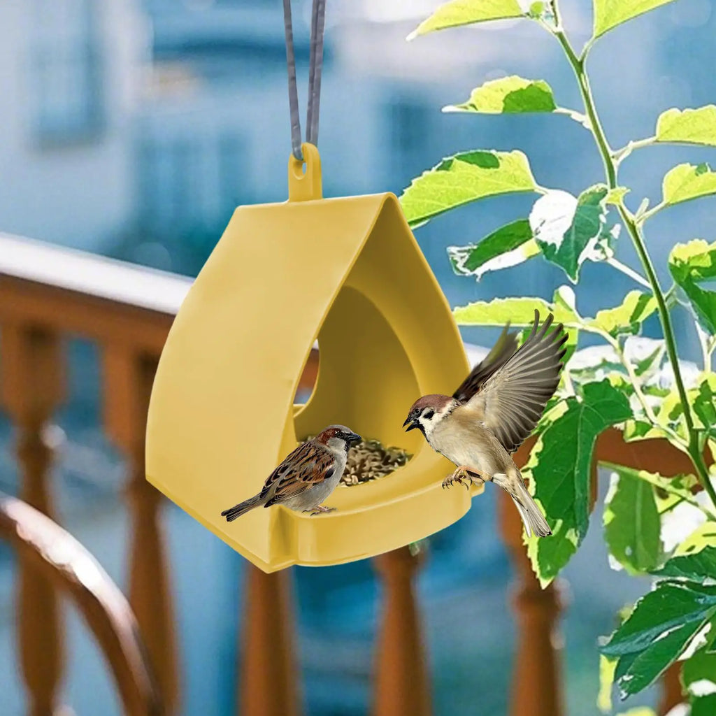 Bird Feeders for Outdoors Open Design Hanger with Top Hook Hut Shape Hangable Mounted Small Hummingbird Feeder for Outside