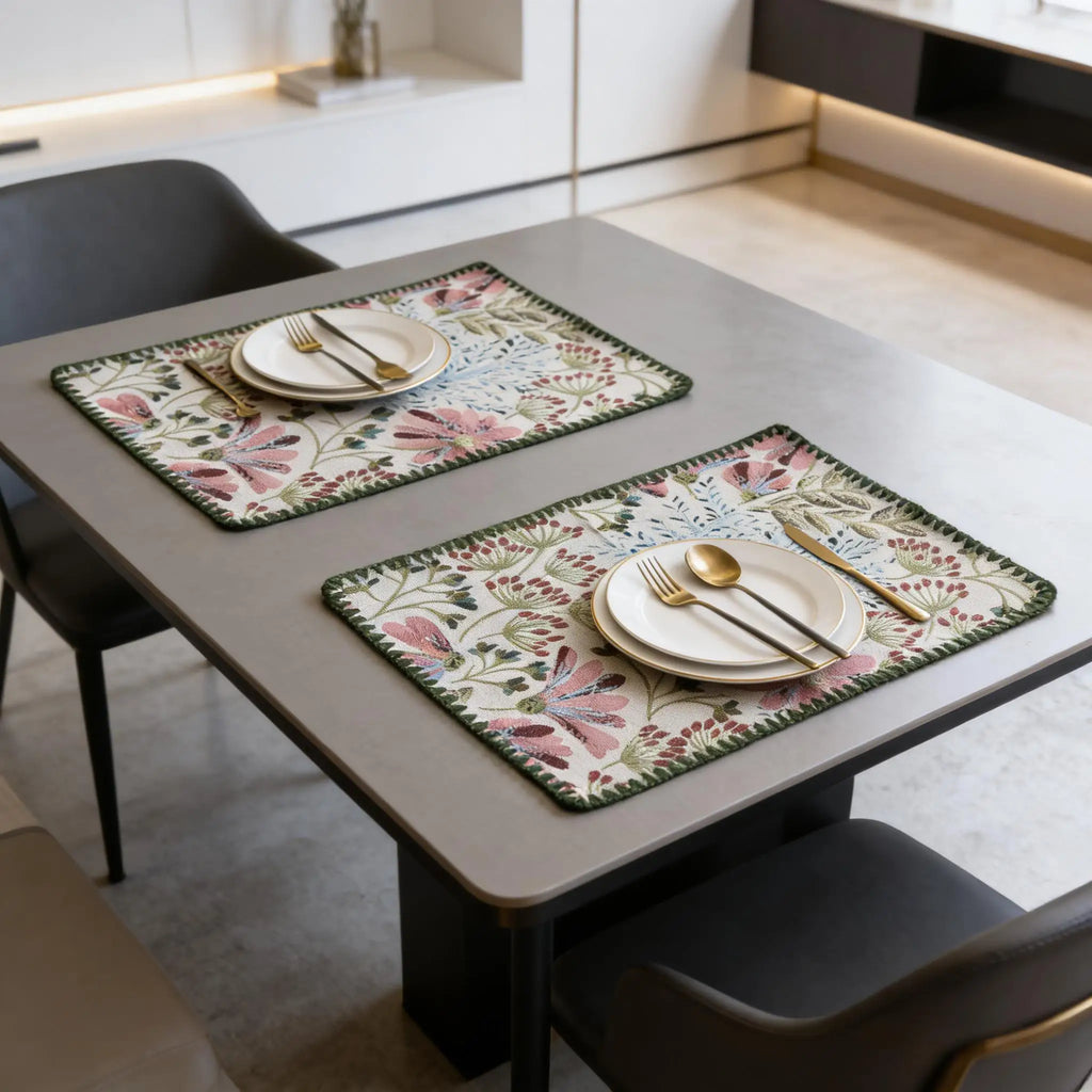 Cotton Linen Placemats Woven Cloth 30x45cm for Dining Table Kitchen Tabletop Place Mats