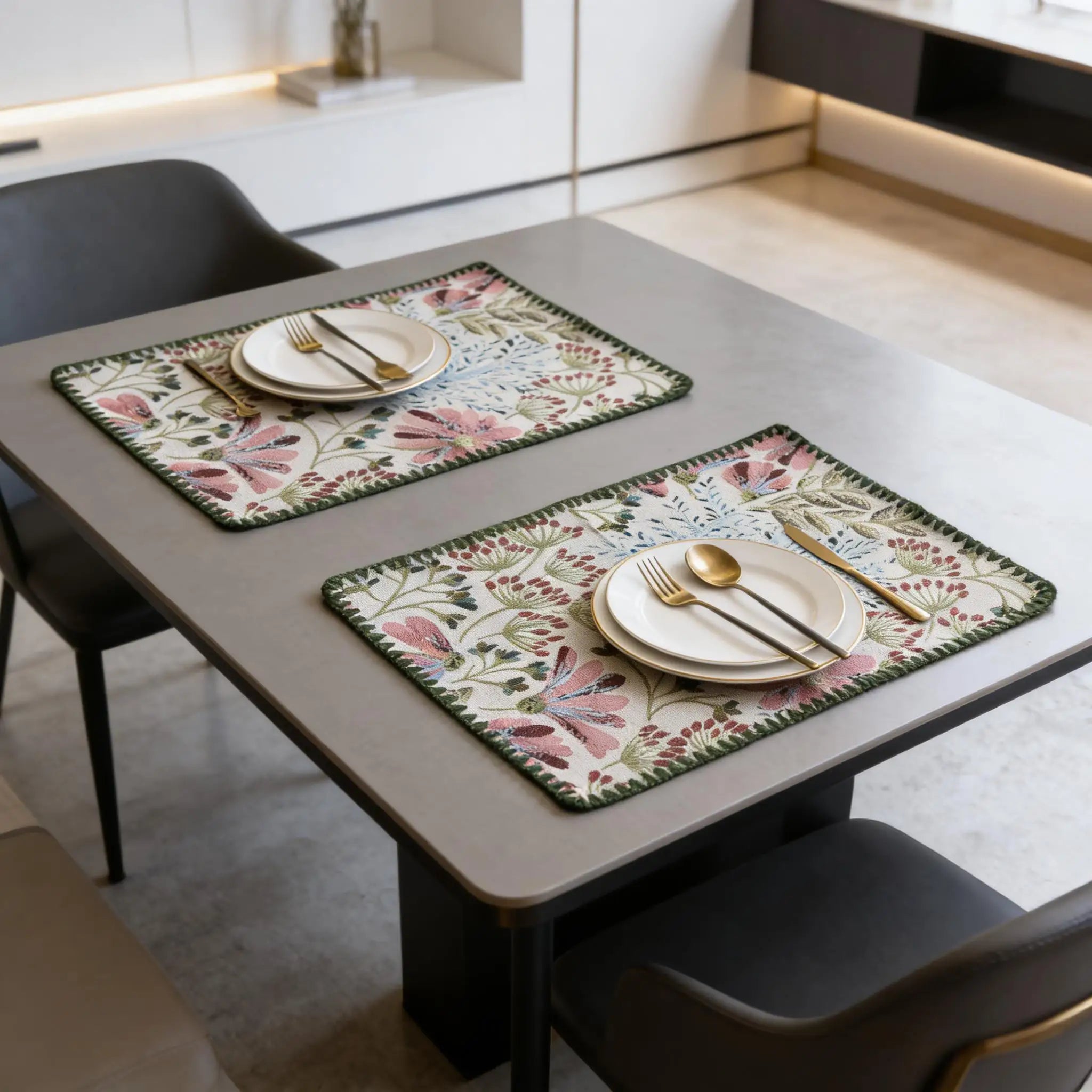 Cotton Linen Placemats Woven Cloth 30x45cm for Dining Table Kitchen Tabletop Place Mats