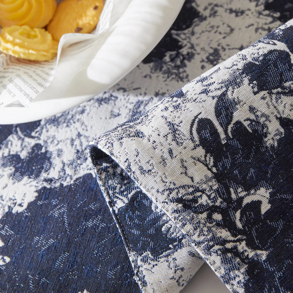 Nordic Jacquard Decoration Placemats Double-Sided Printed Floral Pattern Cutlery Mats Home Decor Dining Table Coffee Table Mats