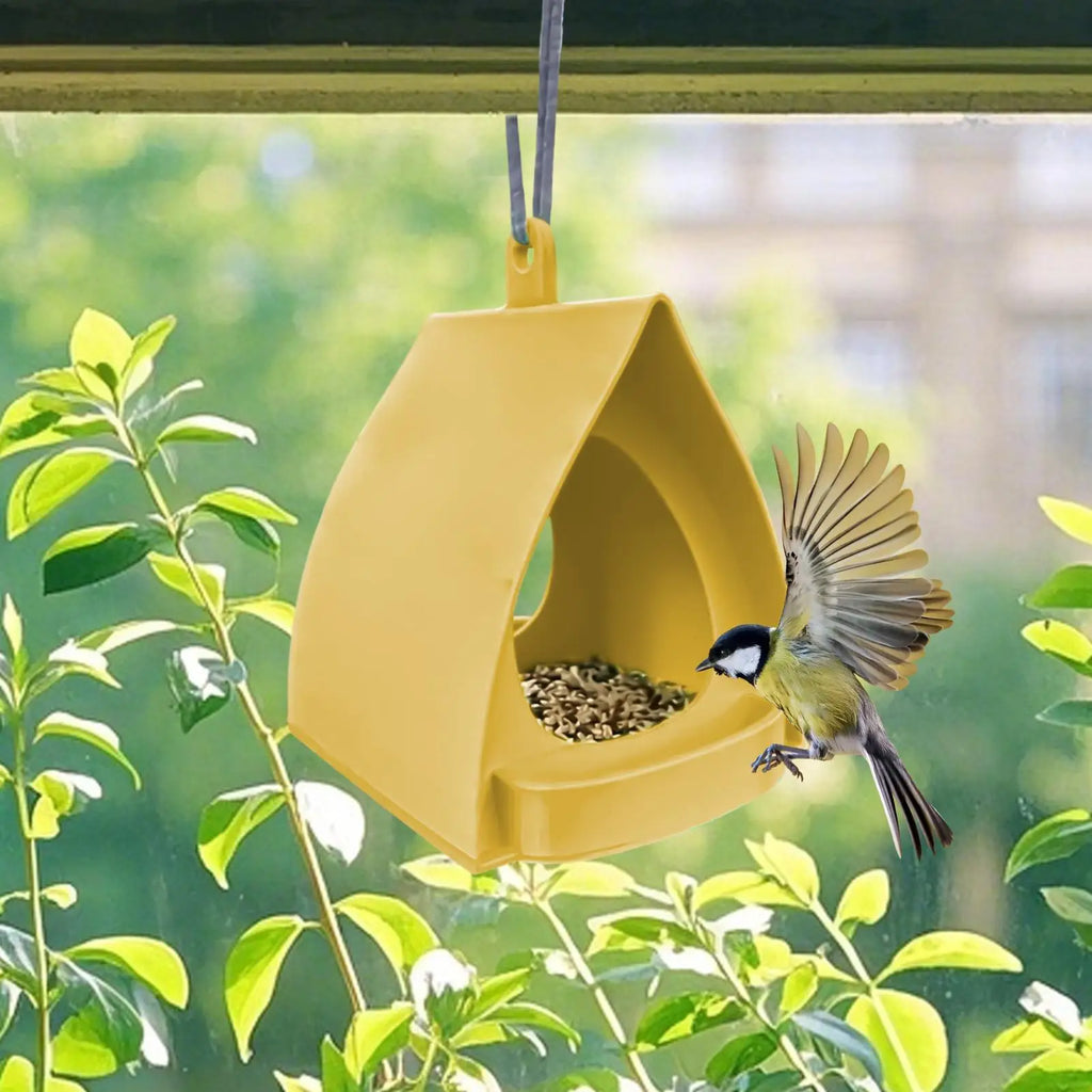 Bird Feeders for Outdoors Open Design Hanger with Top Hook Hut Shape Hangable Mounted Small Hummingbird Feeder for Outside