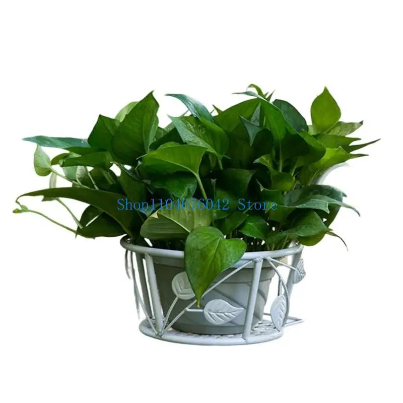 Modern Iron Hanging Planter Rack For Balcony Indoor Outdoor Gardening Storage