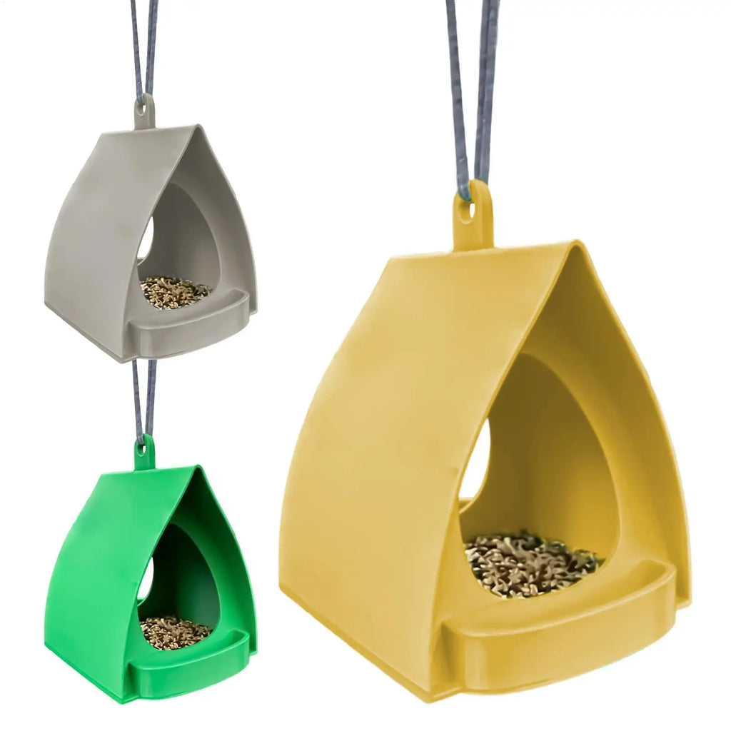 Bird Feeders for Outdoors Open Design Hanger with Top Hook Hut Shape Hangable Mounted Small Hummingbird Feeder for Outside