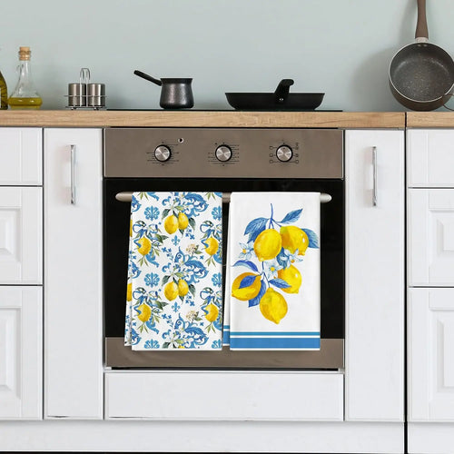 2-pack lemon tea napkins 40 * 60cm flat, comfortable, and stain resistant, suitable for dining table use