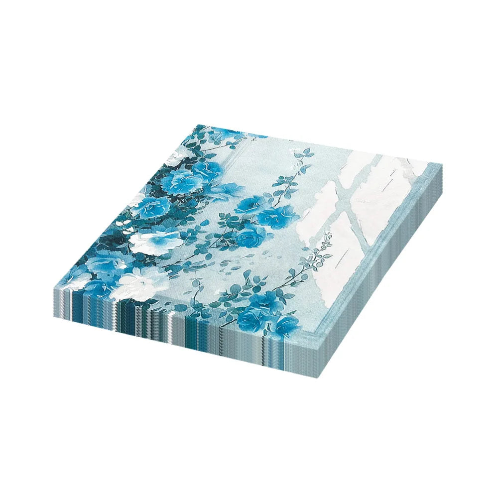 20 pieces per pack of French retro blue country print napkin placemats are suitable for various party occasions, weddings, birth
