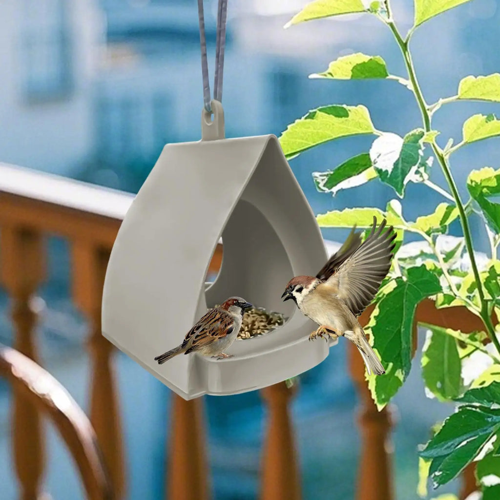 Bird Feeders for Outdoors Open Design Hanger with Top Hook Hut Shape Hangable Mounted Small Hummingbird Feeder for Outside