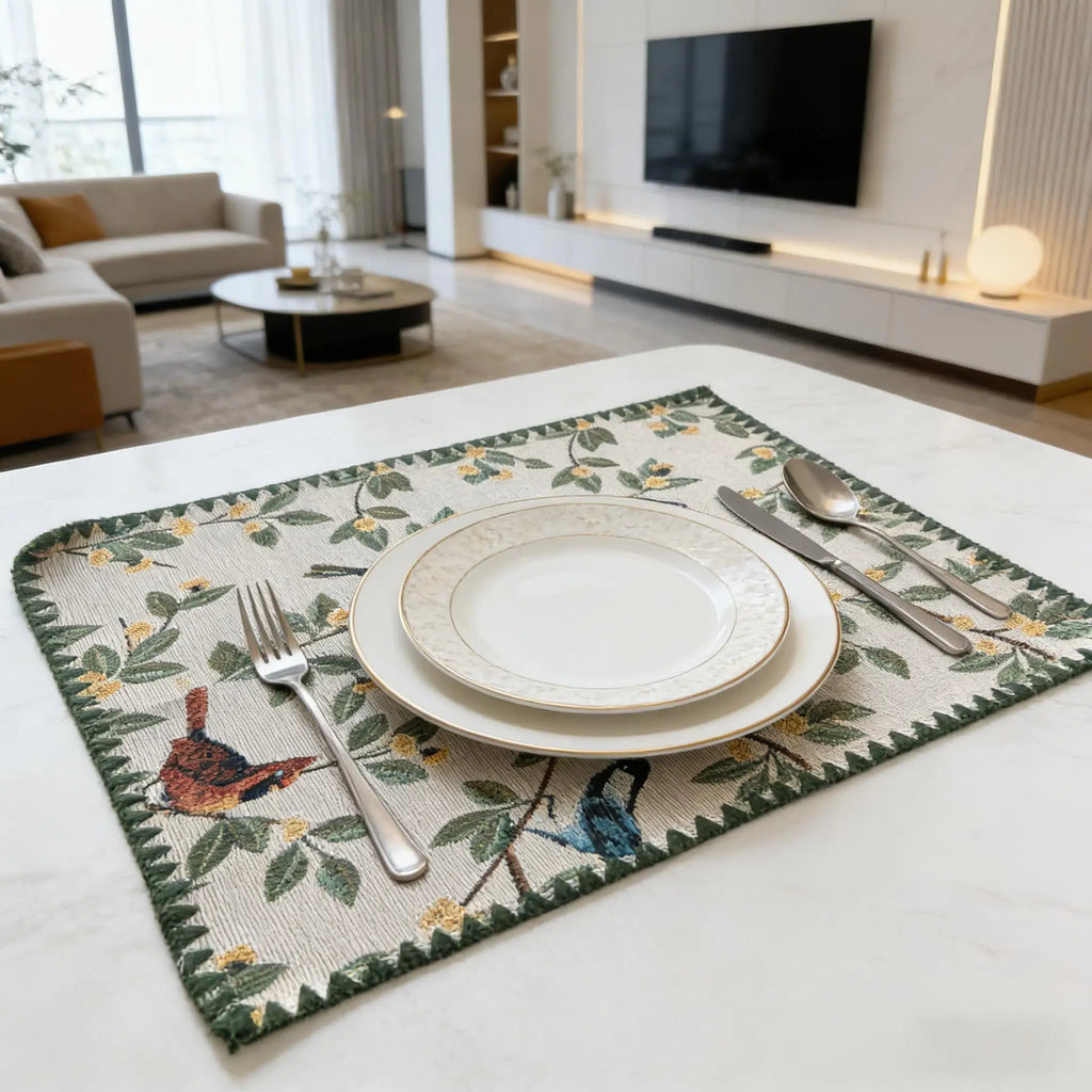 Cotton Linen Placemats Woven Cloth 30x45cm for Dining Table Kitchen Tabletop Place Mats