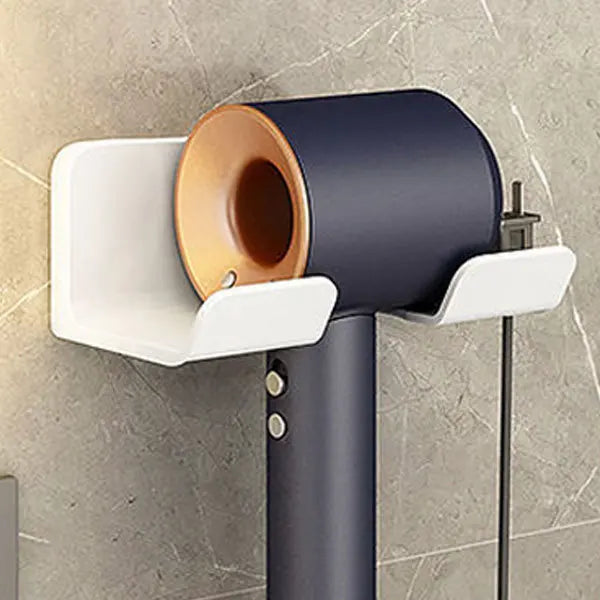 Multi-functional Bathroom Rack with Hair Dryer Slot and Storage Baskets