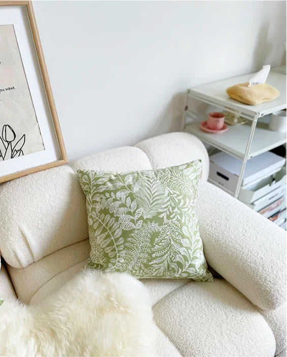 Green Plants Nordic Throw Pillow Case Love Seat Simple Light Luxury Home Bed Headrest Cover Summer Fresh Dining Room Sofa Decor
