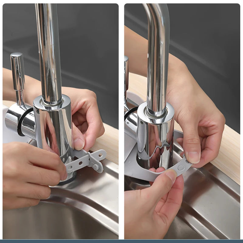 Home Storage Drain Basket Kitchen Sink Holder Sponge Basket Storage Adjustable Soap Shelf Hanging Drain Basket Faucet Shelf