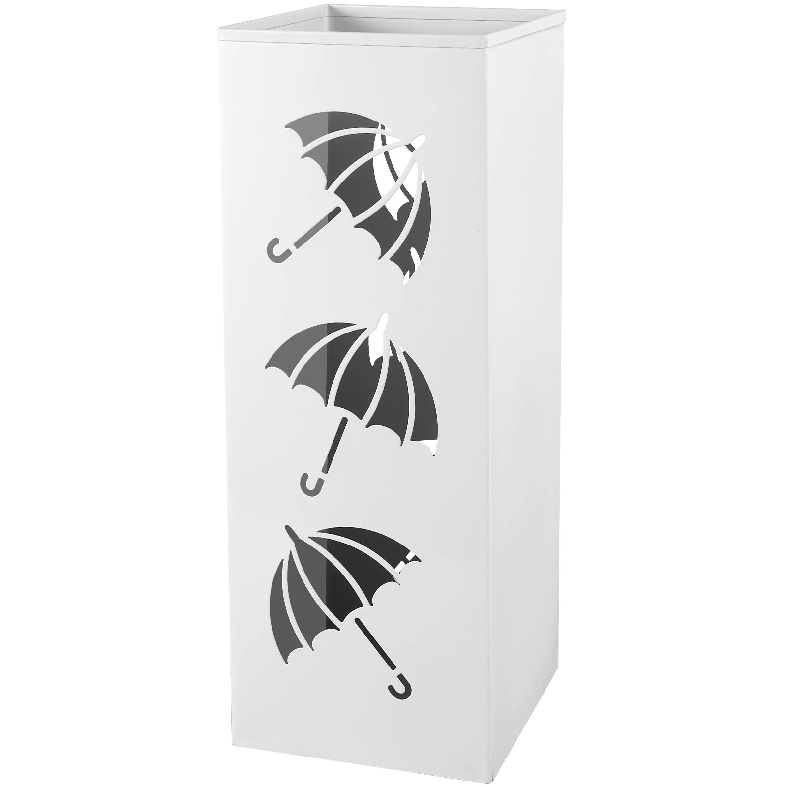New Umbrella Holder Metal Hollow Out Stand Storage Bucket Freestanding Round Bin Waterproof Walking Sticks Rack