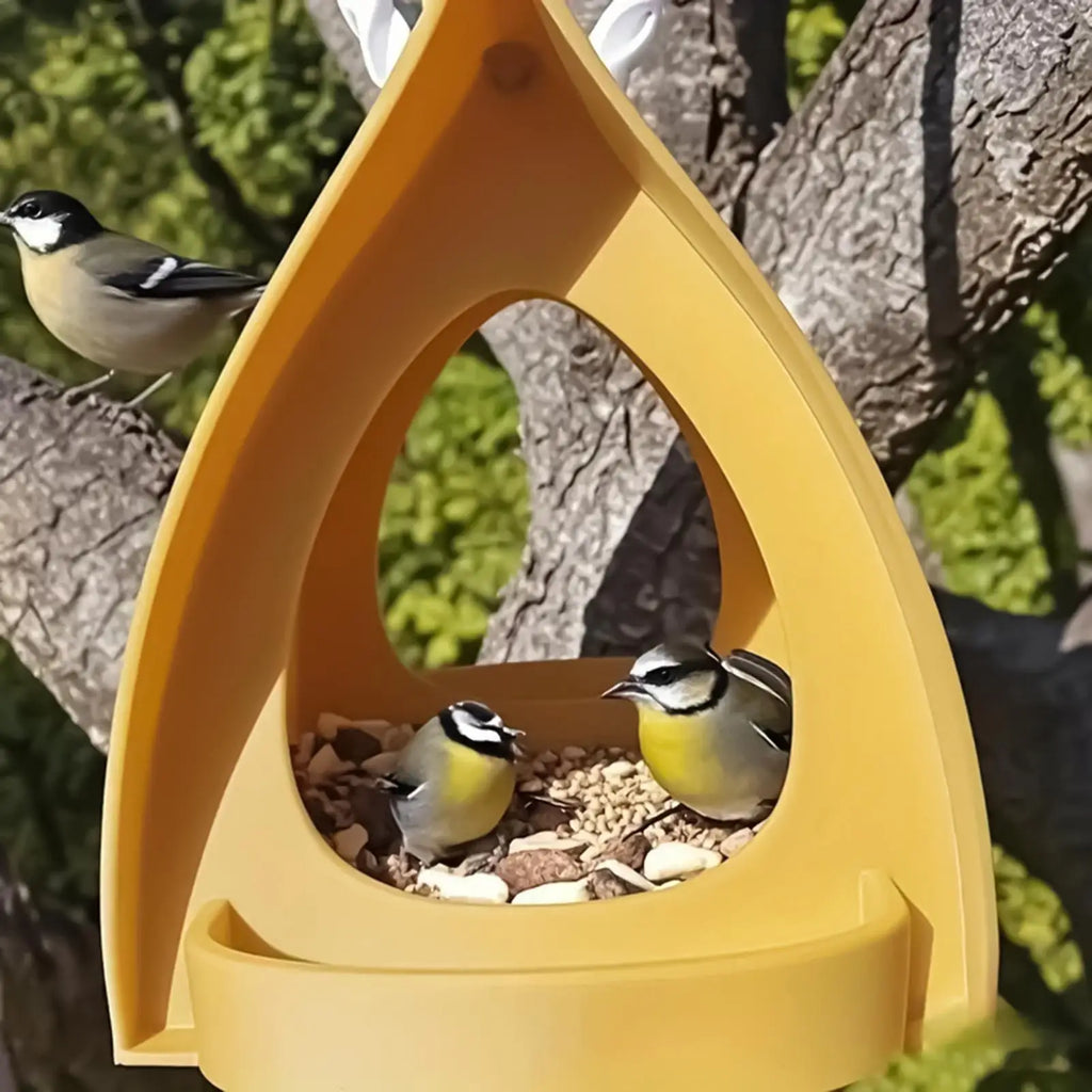 Bird Feeders for Outdoors Open Design Hanger with Top Hook Hut Shape Hangable Mounted Small Hummingbird Feeder for Outside