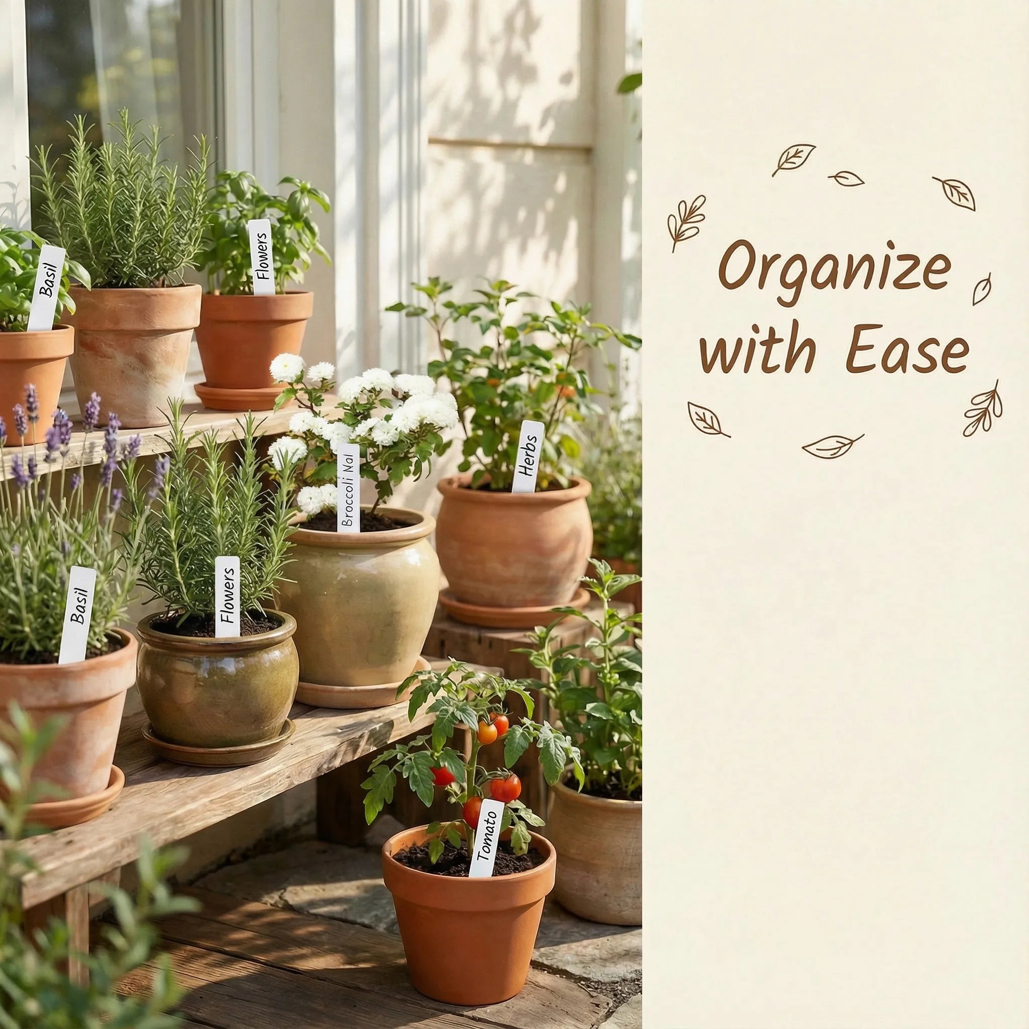 100/300Pcs Plant Labels Plastic Plant Name Tags for Seedlings Garden Labels Markers Seed Labels Stakes with Marker Pen