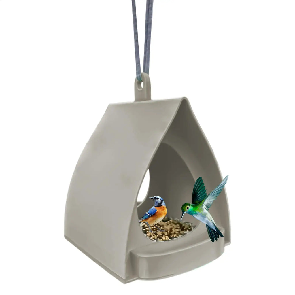 Bird Feeders for Outdoors Open Design Hanger with Top Hook Hut Shape Hangable Mounted Small Hummingbird Feeder for Outside