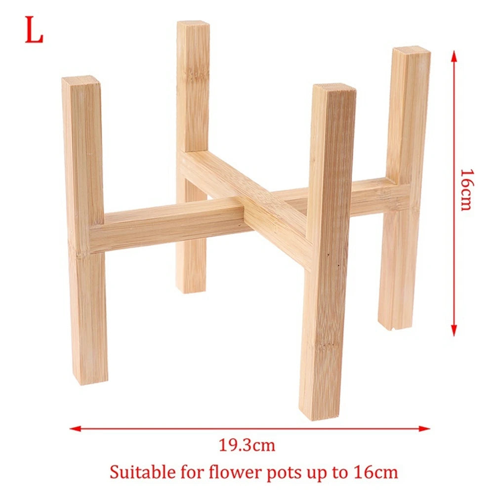 Strong Durable Planter Garden Display Bonsai Holder Plant Stand Shelf Flower Pot Trays Wood Rack