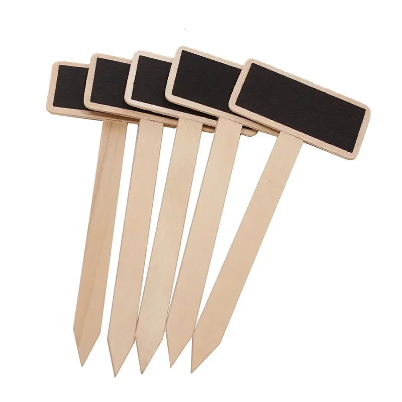10pcs- Creative Garden Markers For Succulents & Flowers - Blackboard Plant Labels With Stakes