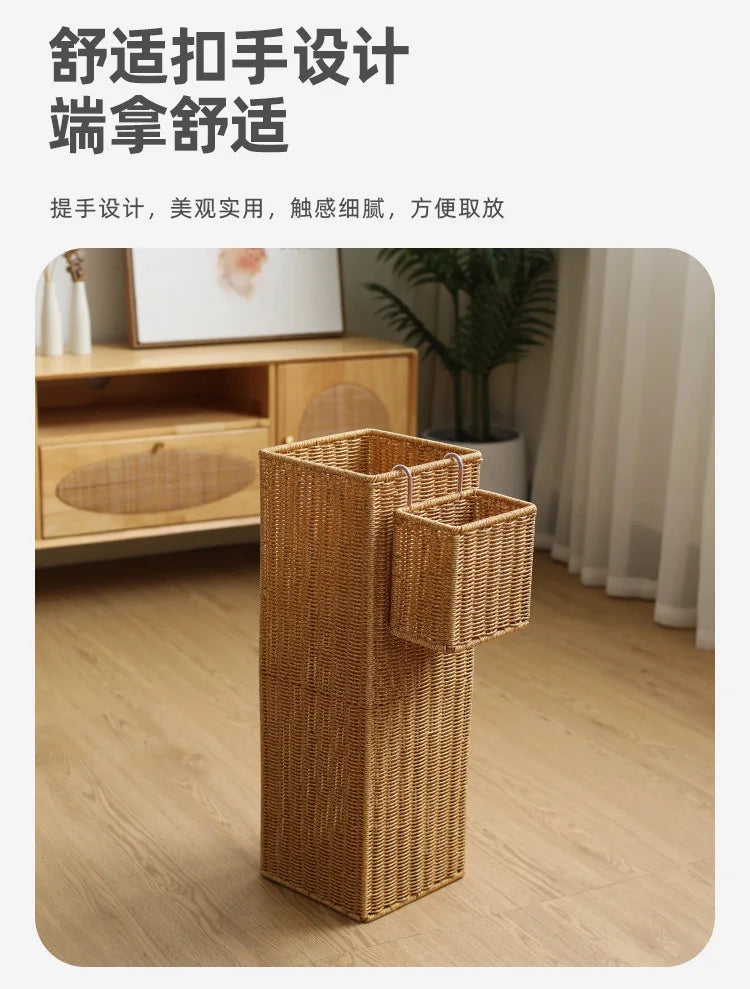 Umbrella Stand with Drip Tray, Small Square Rain Holder, Long Handle Umbrella Organizer, Home Hallway Storage Rack