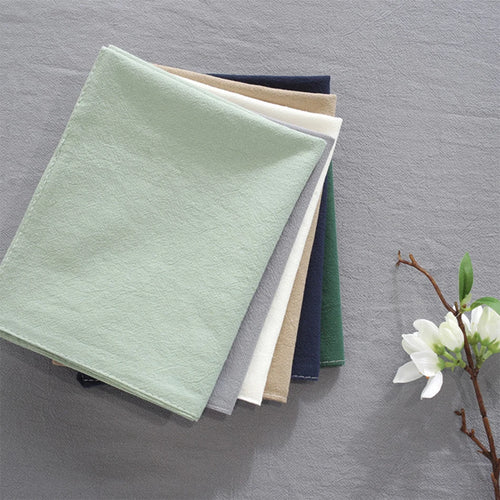 4PCS Solid Color Cotton Napkins,Non-Slip Heat Insulation Placemat,Coffee Tea Dinner Table Mat,Handmade Coaster,Washable Doily