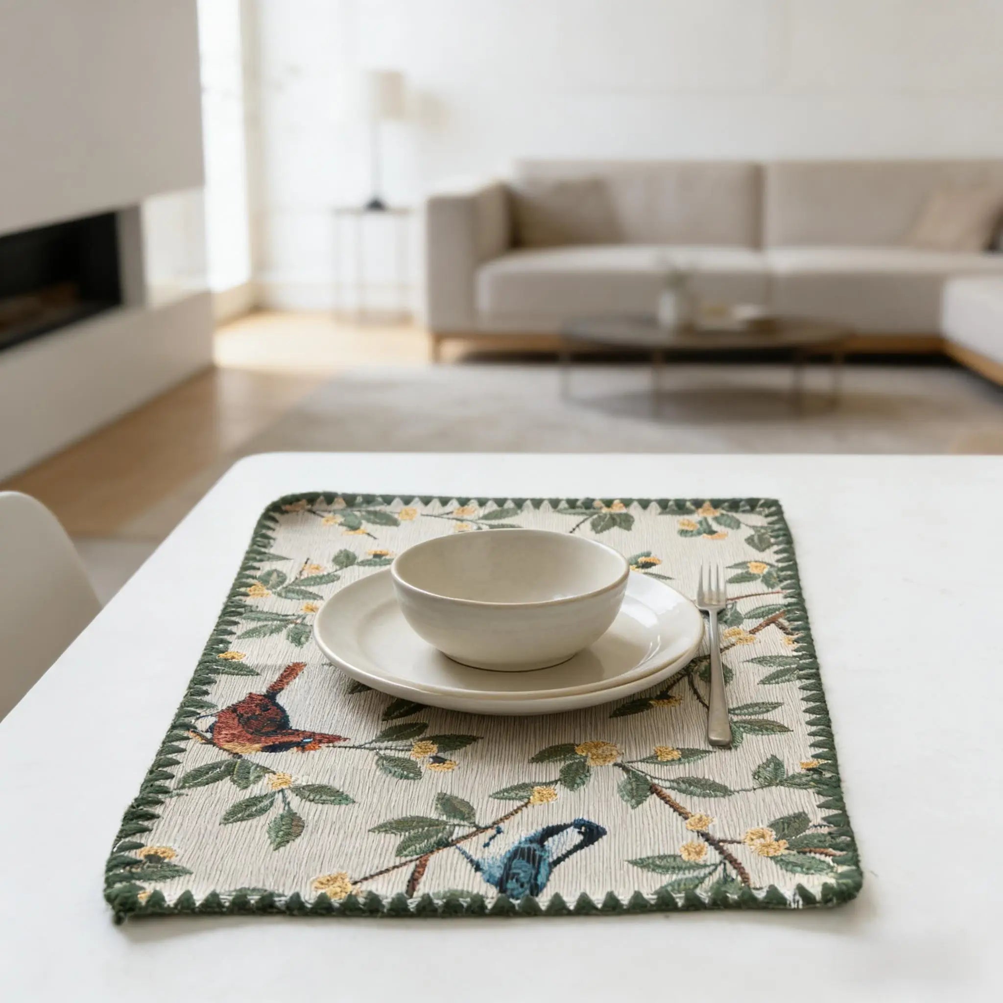 Cotton Linen Placemats Woven Cloth 30x45cm for Dining Table Kitchen Tabletop Place Mats