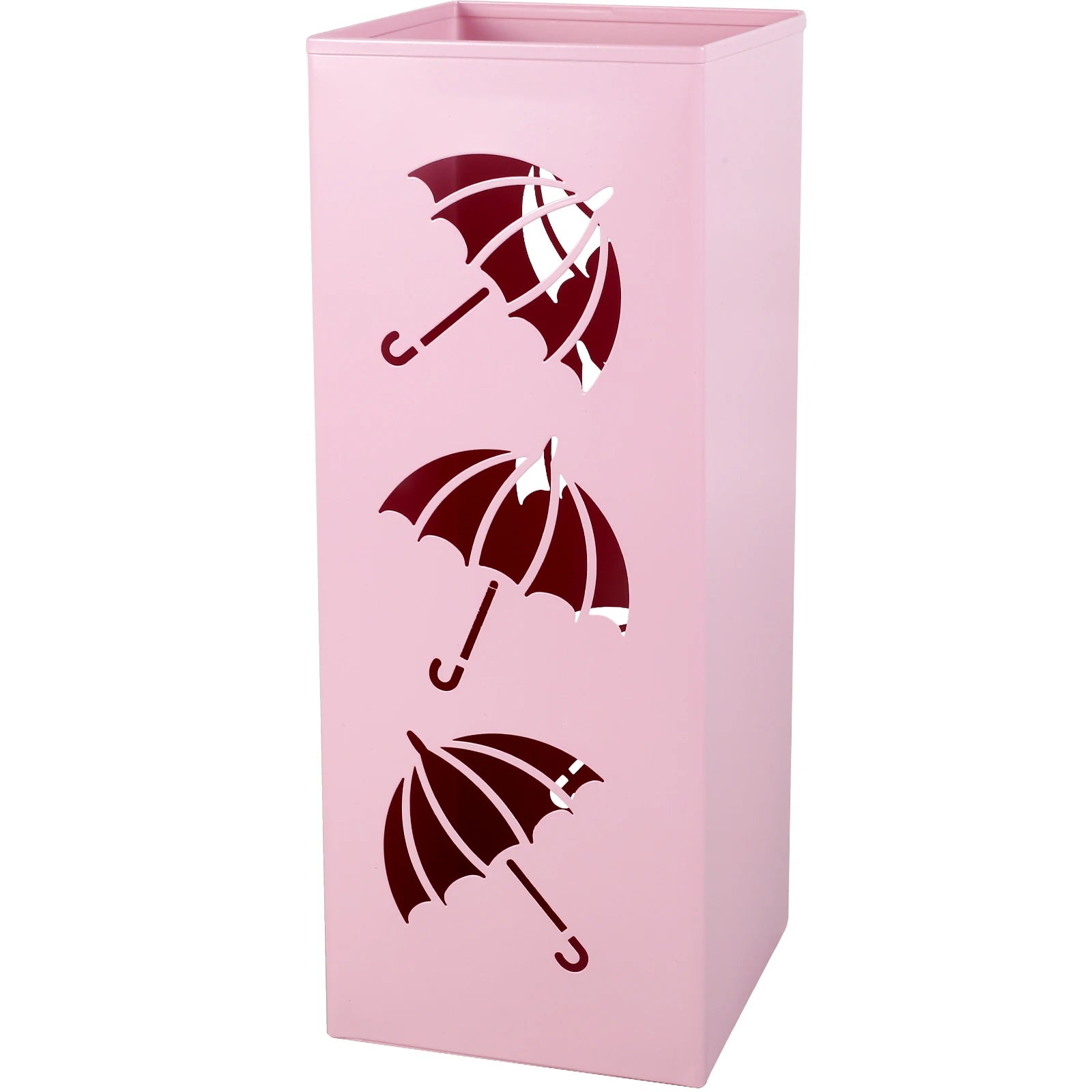 New Umbrella Holder Metal Hollow Out Stand Storage Bucket Freestanding Round Bin Waterproof Walking Sticks Rack