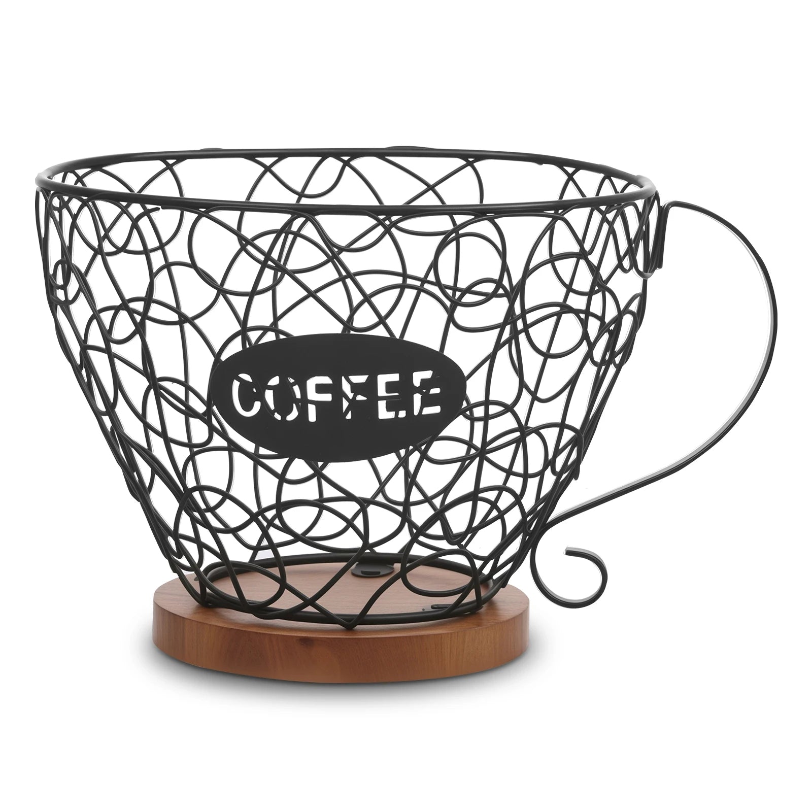 Coffee Pod Holder Iron Coffee Capsule Holder Hollow Coffee Pod Storage Kitchen Countertop Organizer Waterproof Base Baskets