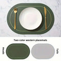 Table Leather Placemats Heat Resistant Placemats Washable Table Mats Wipeable Place Mats for Dining Table Coffee Shop Decoration