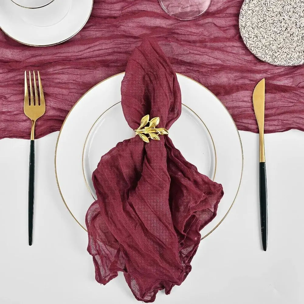 Party Supply Table Decoration Gauze Napkin Reusable Soft Cotton Napkin Thin Vintage Placemats Wedding