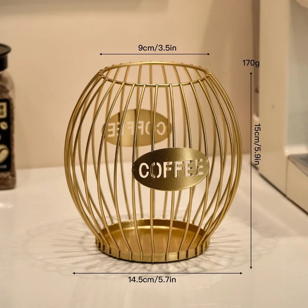 Large Capacity Coffee Pod Holder Storage Cup Coffee Pod Coffee Capsule Holder Home Decoration Coffee Creamer Container Gifts